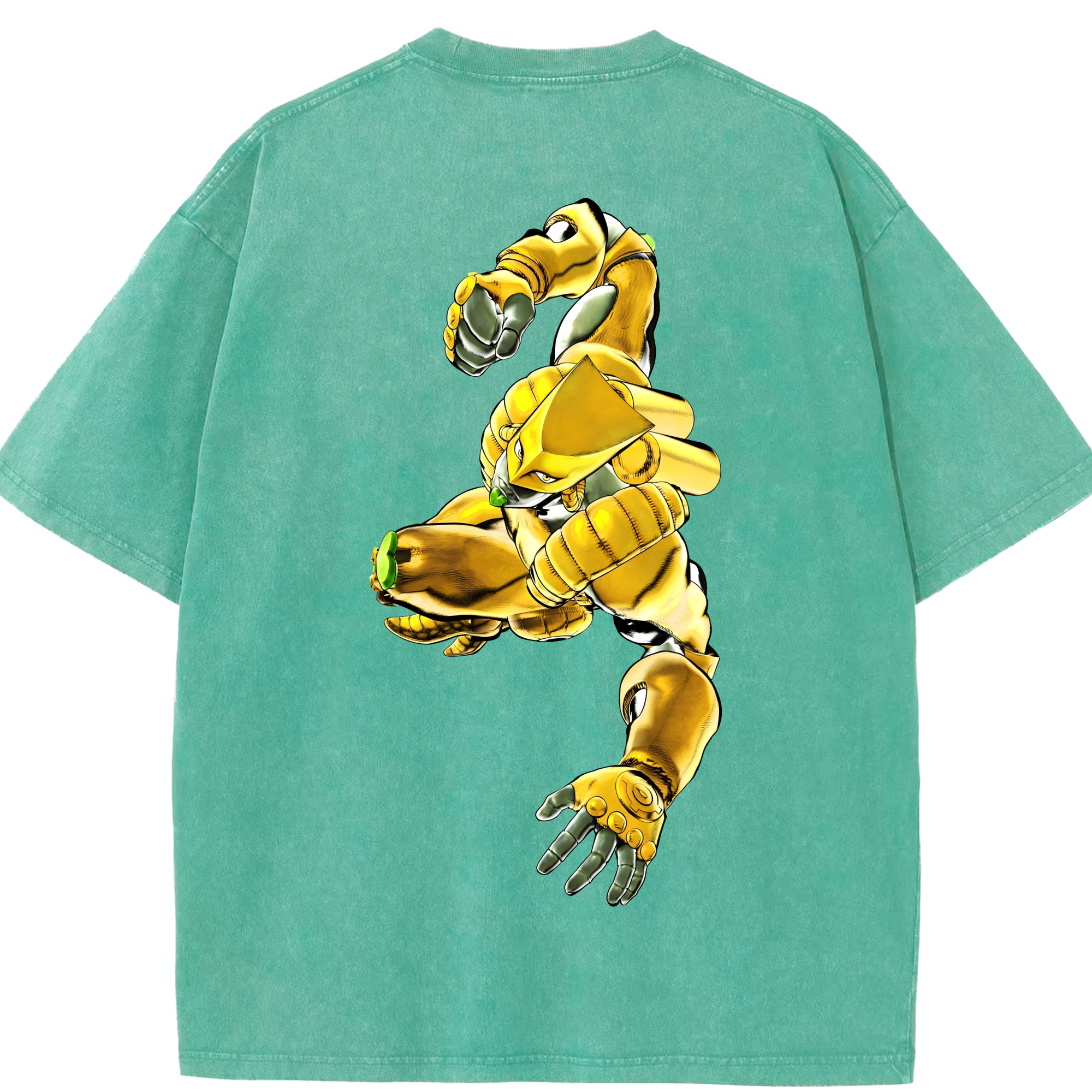 （画像用） ジョジョの奇妙な冒険 ディオ?ブランドー JoJo's Bizarre Adventure Dio Brando 綿100% ヴィンテージ風 半袖Tシャツ（背面プリント）